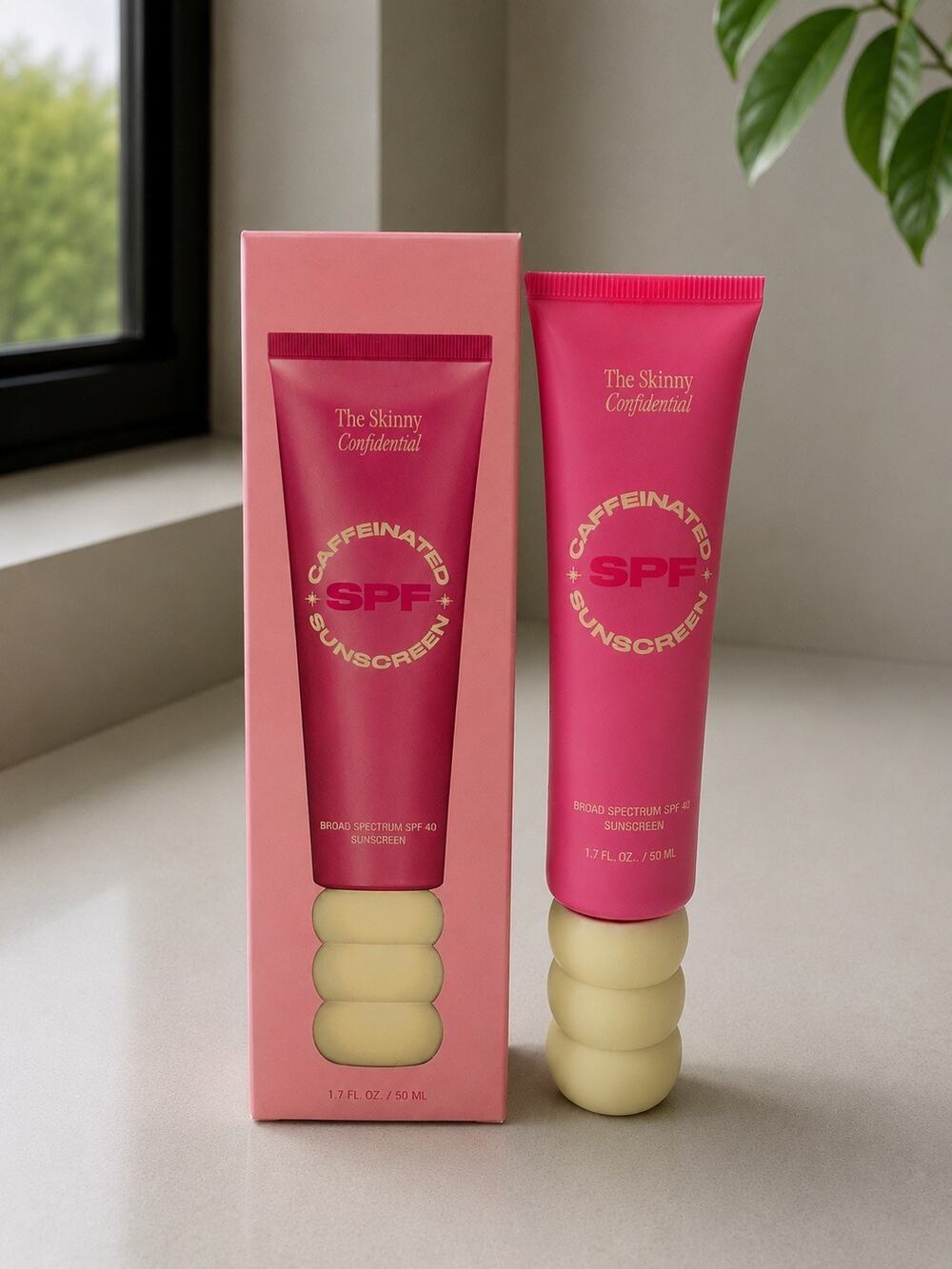 $45 The Skinny Confidential Caffeinated SPF 40 Sunscreen 1.7 oz New Sealed